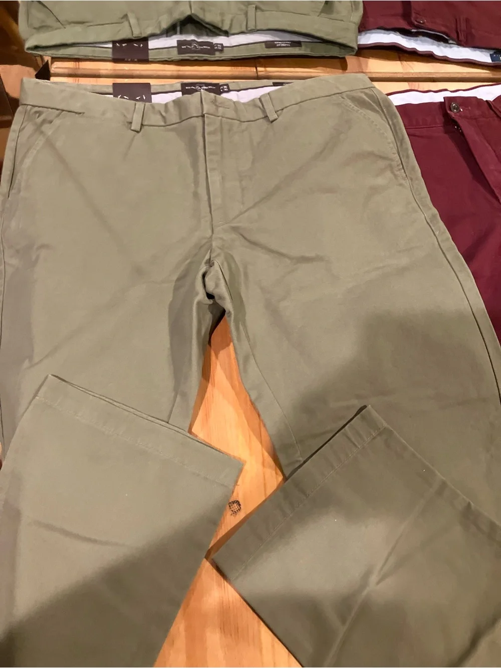 NWT Lot of 2 Men's Chinos - Black Brown 1826 Olive Green & Polo Ralph Ref 36/30